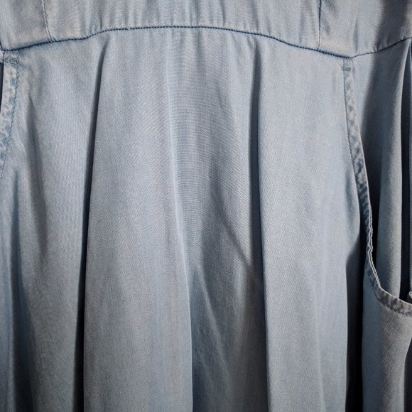 Dex Light Blue Flattering Tencel Pockets Dress XS - Picture 3 of 8